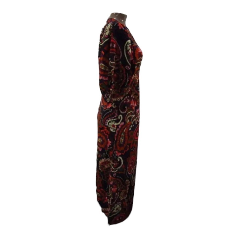 KACHEL x Anthropologie Paisley Puff Sleeve Midi Dress XS NWT Fall Boho - Picture 14 of 15